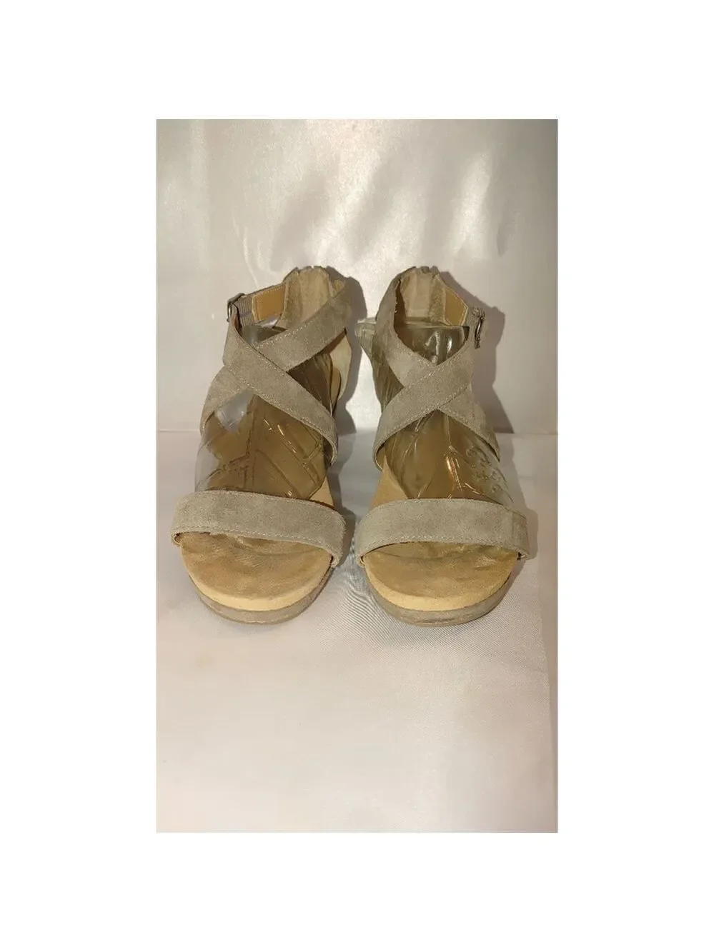 Lucky Brand Kenadee Suede Wedge Sandal Size 8M